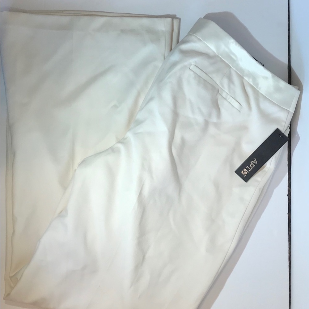 Apt 9 Modern Fit Dress Pants Womens Sz 14 White